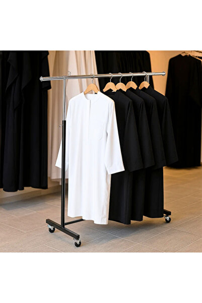 Lavera Luxury Taiwan Abaya Hangers with Wheels – Adjustable Black Chrome