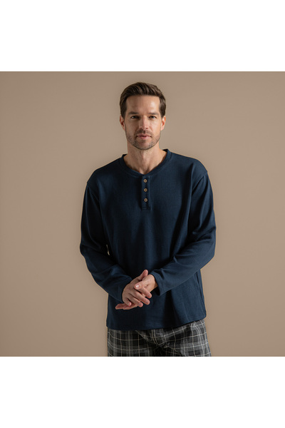 Chakra Lorey Pajama Top Marine Blue