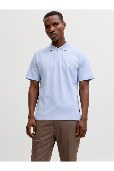 Jack & Jones Ανδρικό Πόλο με Φερμουάρ, Κανονική Γραμμή, JPRBLAETHAN