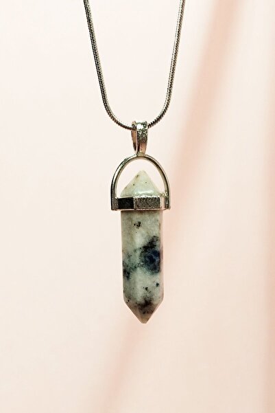 Generic Brand Blue Quartz Natural Stone Chain Handmade Designed Pendant: 3.5 ...
