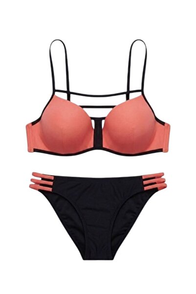 Armes düz kalıp dolgusuz arkadan bağlamalı bikini takımı