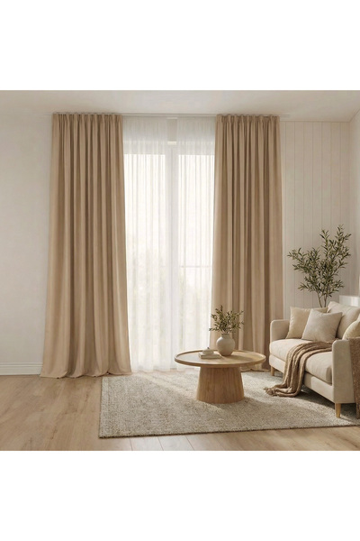 ArasyaHome Draperie de Textura Groasa YEMEN 80% Blackout Bej