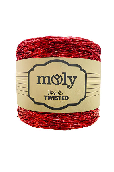 Moly Twisted Mettalik Çanta Supla Runner Metalik Sim Ip 250gr |510 - Kırmızı