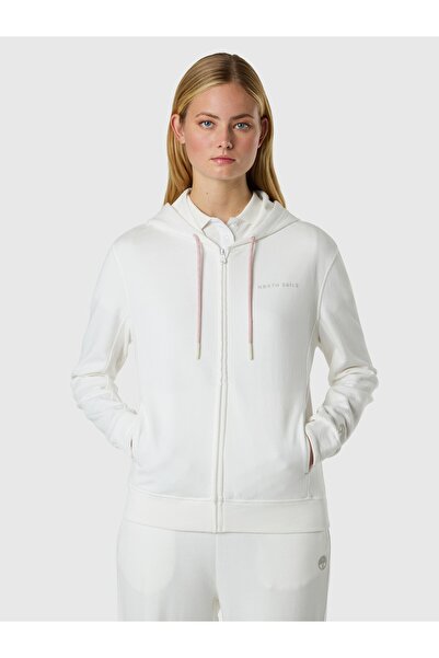 North Sails Regular Fit Tam Fermuarlı Kapüşonlu Pamuk Kadın Sweatshirt