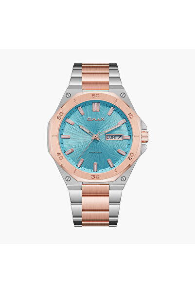 Omax Two-Tone Stainless Steel Men's Watch