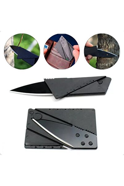 PROCART Cuțit pliabil multifuncțional, lungime totală 14,5 cm, negru