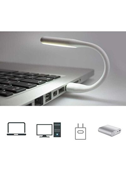 PROCART Lampă LED mini portabilă, 1.2W, braț flexibil, alimentare USB, albă, ...