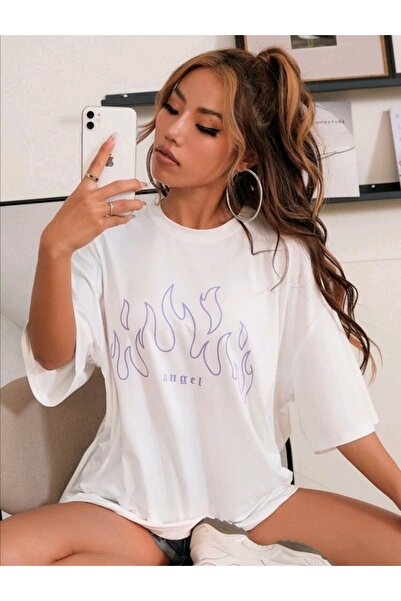 bellanova Unisex Oversize Printed T-Shirt Streetwear Comfortable Fit Daily Pr...