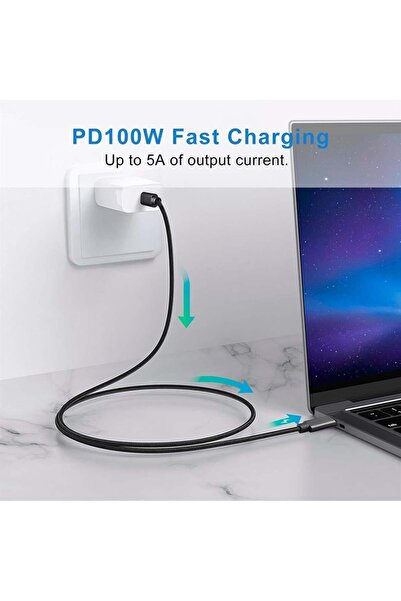 LivX Force 100w Usb-c To Usb-c 3.1 Gen2 10 Gbps 4k@60hz 50 Cm Hızlı Şarj Data Ve Görüntü Kablosu