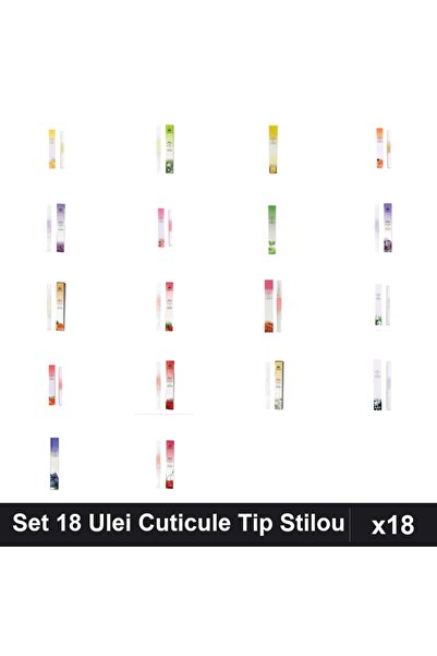 NAİLS Set 18 Ulei Cuticule Tip Stilou - Lemon, Mar, Ananas, Orange, Lavanda, ...
