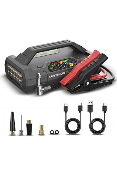 Lokithor JA3000PRO 12V 3000Amp LiFePO4 Akıllı Akü Takviye + Pompa + Powerbank...