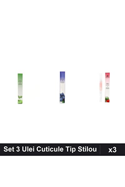 NAİLS Set 3 Ulei Cuticule Tip Stilou - Mar Verde, Blueberries, Pepene Verde