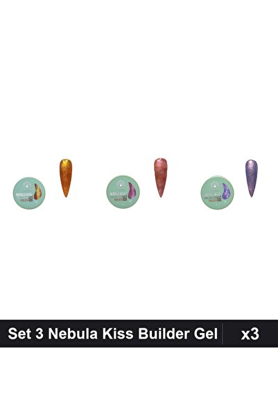 global fashion Set 3 Nebula Kiss Builder Gel 15g - Nr.05 Nr.07 Nr.09