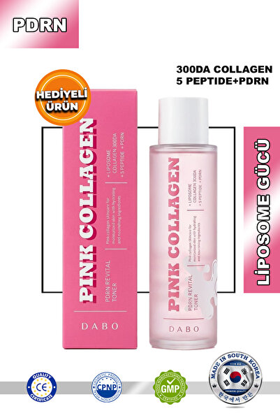 Dabo Yaşlanma ve Derin Kırışklık Karşıtı PDRN İçeren Pink Collagen Tonik