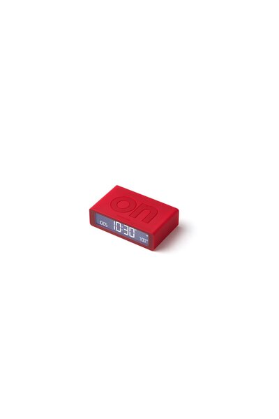 Lexon Flip Mini Şarj Edilebilir Alarm Saat Açık Kırmızı