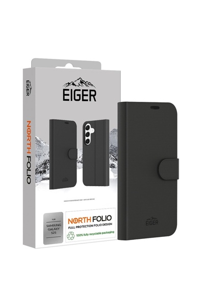 EIGER Husa North Folio Case Samsung Galaxy S25 Negru