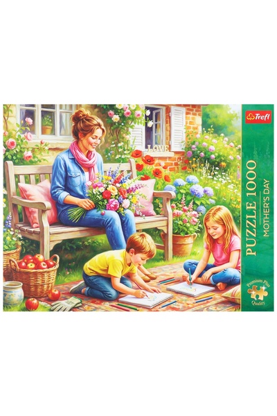 Trefl Puzzle 1000 Ziua Mamei: Familie în grădină