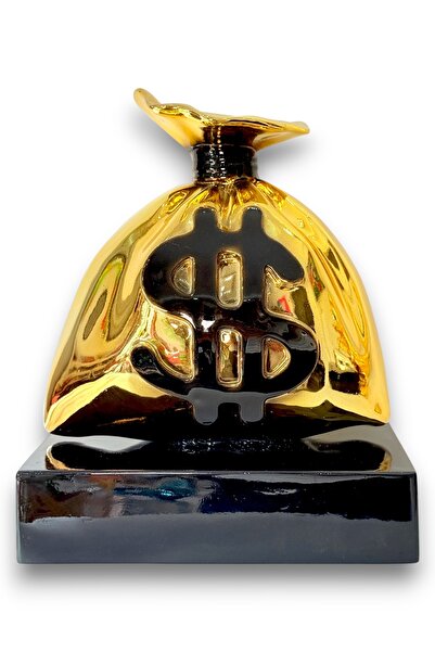 Money Bag Heykeli | Gold Krom Kaplama Özel Tasarım Para Çantası