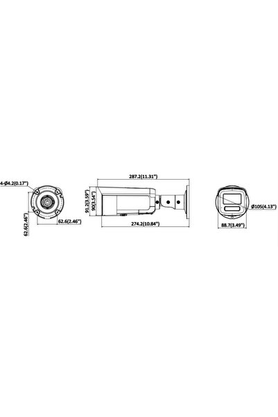 Hikvision DS-2CD2T166G3-IS2UY/SL(2.8mm)(eF) Cameră de rețea de 16MP Acusense ...