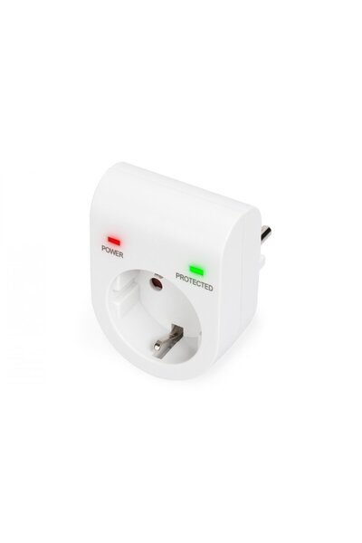 Digitus Adaptor de protecție la supratensiune pentru priză, alb
