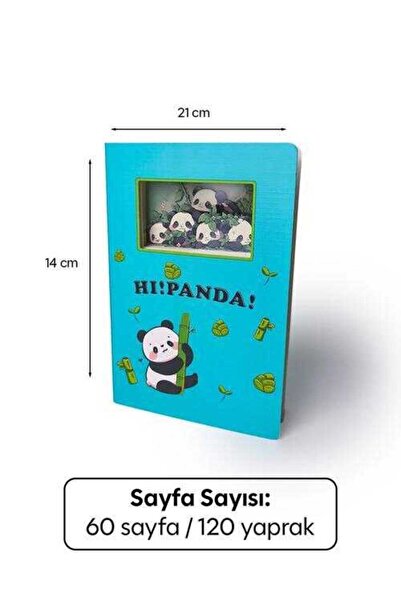 Vagonlife 3D beležnica sa temom Hi Panda Vgn-N092