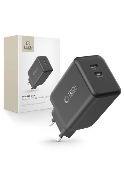 Tech-Protect Încărcător de rețea ≈Åadowarka ≈Åadowarka sieciowa NC45W-GAN 2xU...