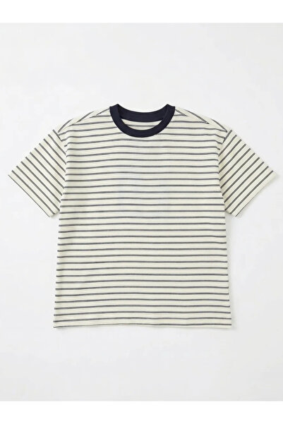 Bisiklet Yaka Çizgili T-Shirt