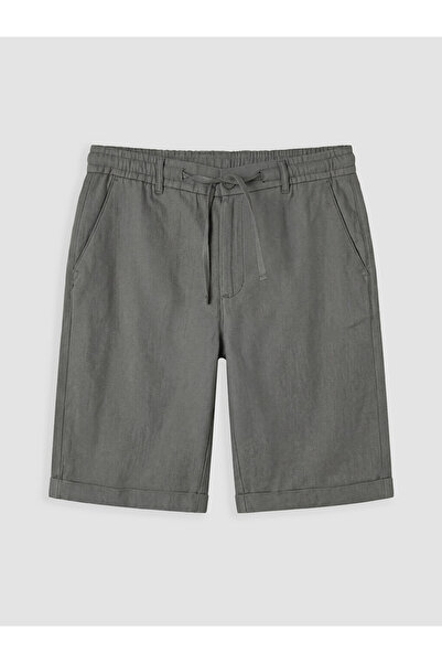 LC Waikiki Rmz Gi̇yi̇m Farkiyla Standard Fit Linen Look Men's Shorts