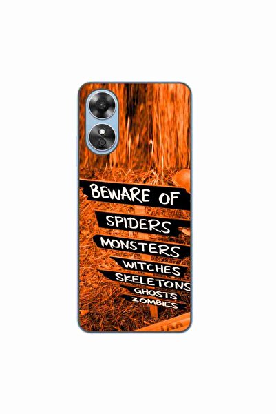 OEM Husa compatibila cu Oppo A17 Silicon Gel Tpu Model Halloween Beware Signs