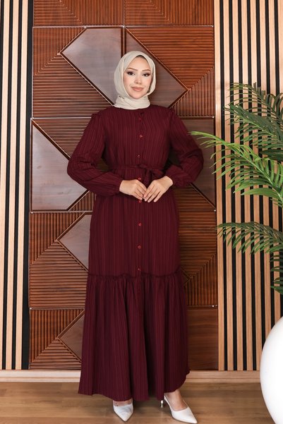 Moda MSK Lara Buttoned Belted Dress
