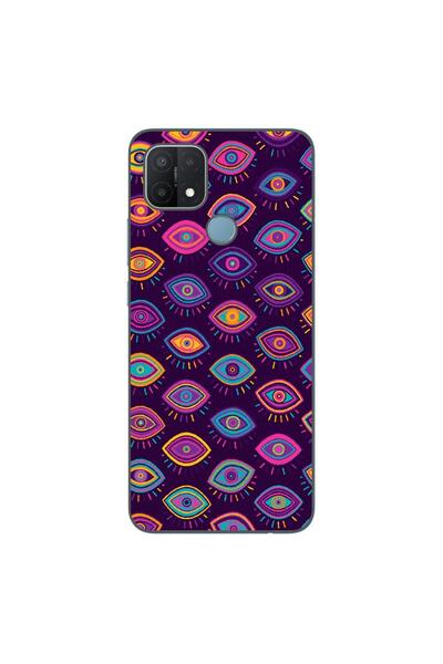 OEM Husa compatibila cu Oppo A15 si A15s Silicon Gel Tpu Model Tribal Eyes