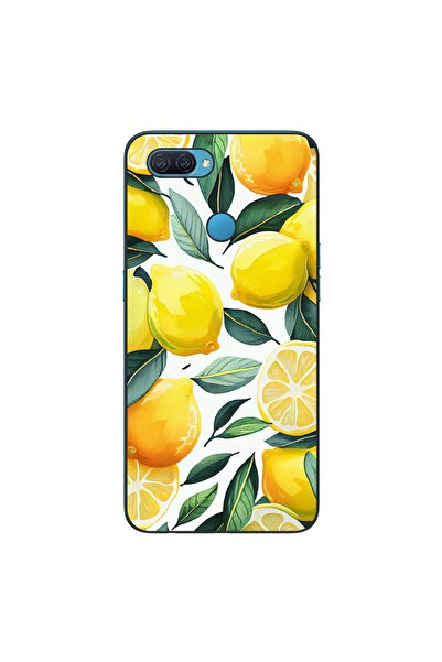 OEM Калъф, съвместим с Oppo A12, силиконов гел TPU, модел с десен на лимони