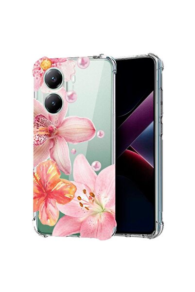 bestcase Противоударен калъф, съвместим с Poco X7 Pro 5G, Флорален - Естетичн...