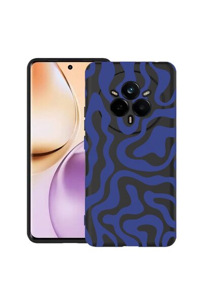 bestcase Husă pentru Realme 14 Pro 5G, Linie Abstractă Albastră, Silicon Subț...