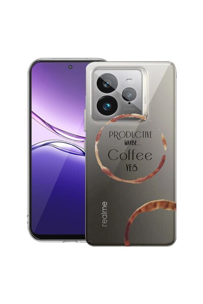 bestcase ¬Æ Husa pentru Realme GT 7 Pro cu Design Coffee, Clear Slim Silicon,...