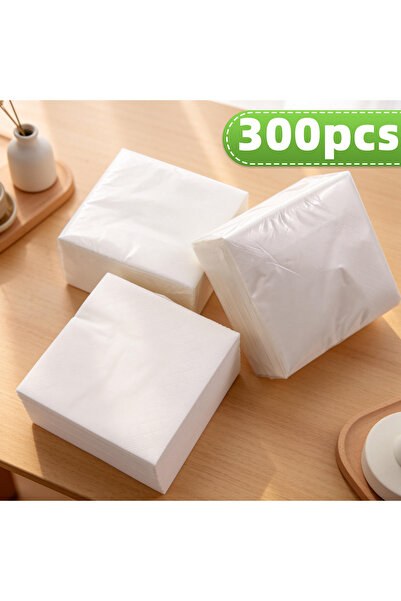 Choice1 300Pcs 600 and 300 Pieces of White Napkins, 9× 9inch Double-Layer Dis...
