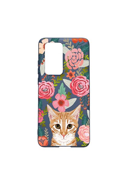 bestcase Husa Huawei P40, Cat in flowers, rezistenta la uzura, anti-alunecare...