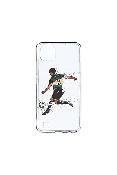 bestcase Διαφανής Θήκη Σιλικόνης 2MM, Συμβατή με Realme C20, Σχέδιο Ποδοσφαίρ...