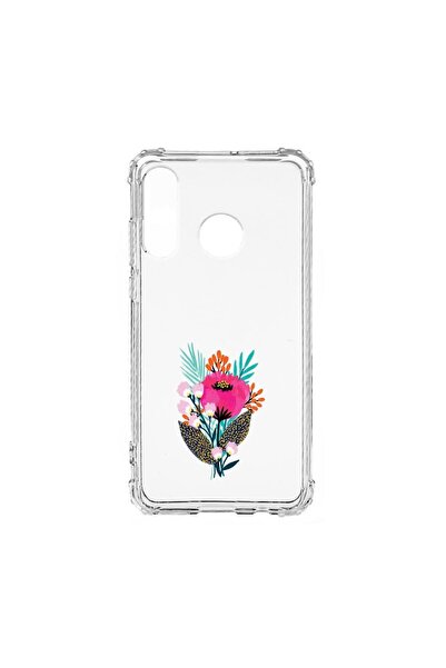 bestcase Husă Antișoc din Silicon Compatibilă cu Huawei P30 Lite, Flori, Prot...