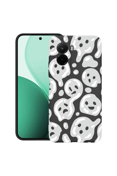 bestcase ¬Æ Husa TPU Ultra Slim Compatibil cu Poco M7, cu Design Gray Acid Sm...