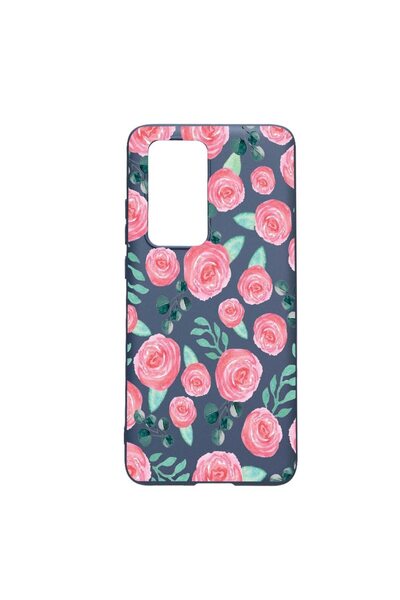 bestcase Калъф за Huawei P40, Десен с рози, Устойчив на износване, Противоплъ...