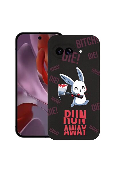 bestcase Калъф за Google Pixel 9a, Run away!, Тънък силиконов 0.8ММ, Удароуст...
