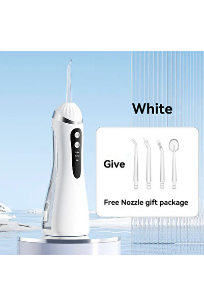 Choice1 WHITE Oral Irrigator 3 Cleaning Modes Portable Rechargeable Waterproo...