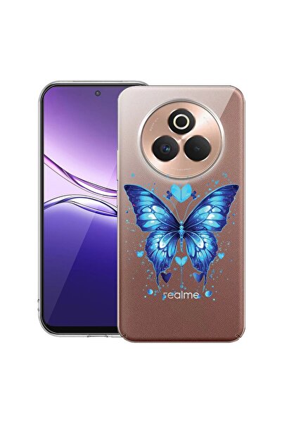 bestcase ¬Æ Husa pentru Realme P3 Pro cu Design Blue Butterfly, Clear Slim Si...