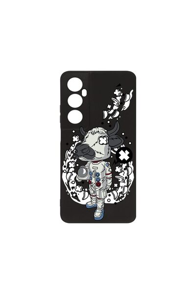 bestcase ¬Æ Husa Slim SIlicon 0.8MM, Compatibila Cu Realme C65, Cow Astronaut...