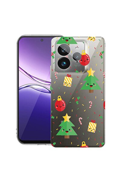 bestcase Калъф за Realme GT 7 Pro с дизайн Коледно дърво, Прозрачен тънък сил...