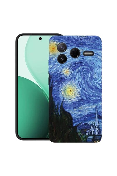 bestcase ¬Æ Husa TPU Ultra Slim Compatibil cu Poco F7 Pro, cu Design Van Gogh...