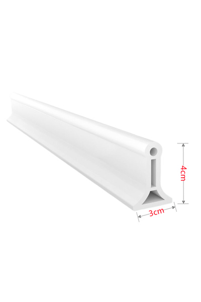 Choice5 WHITE 100cm DIY Bendable Bathroom Water Stopper Kitchen Sink Splash P...