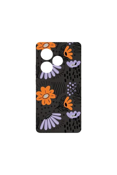 bestcase Husă Premium din Silicon, Compatibilă cu Realme GT 6, Flori - Culori...