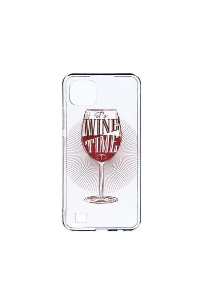 bestcase Διαφανής Θήκη Σιλικόνης 2MM, Συμβατή με Realme C20, Wine Time, Αντικ...